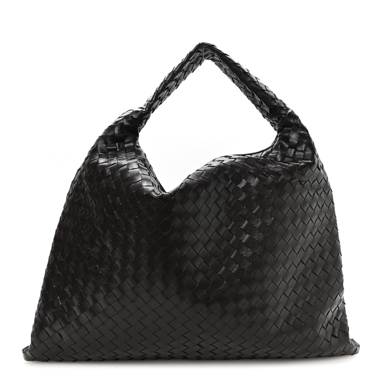 Bottega Veneta Calfskin Intrecciato Large Hop Fondant