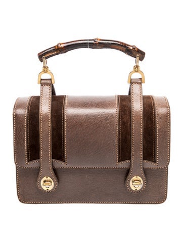 Bamboo Top Handle Bag Vintage