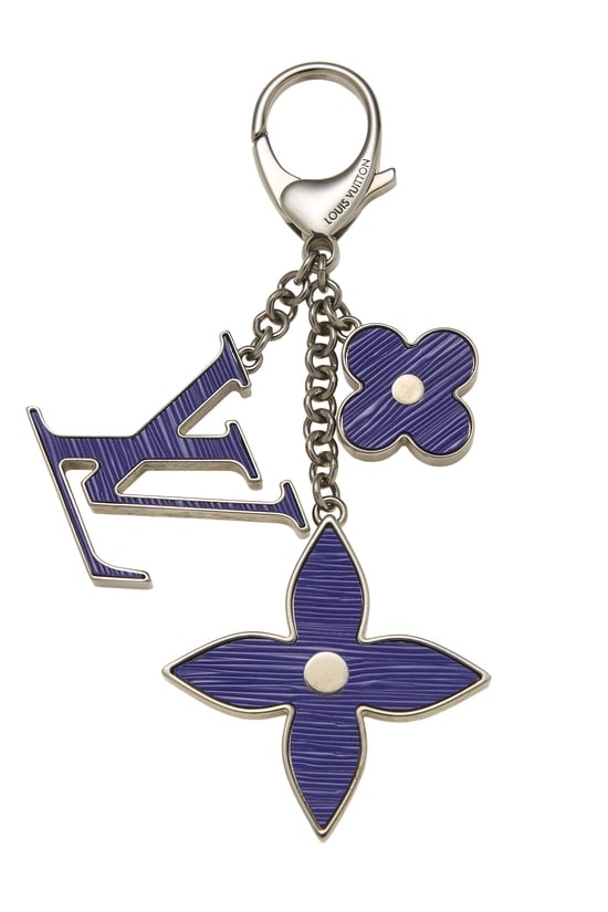 Purple & SIlver Fleur d'Epi Bag Charm