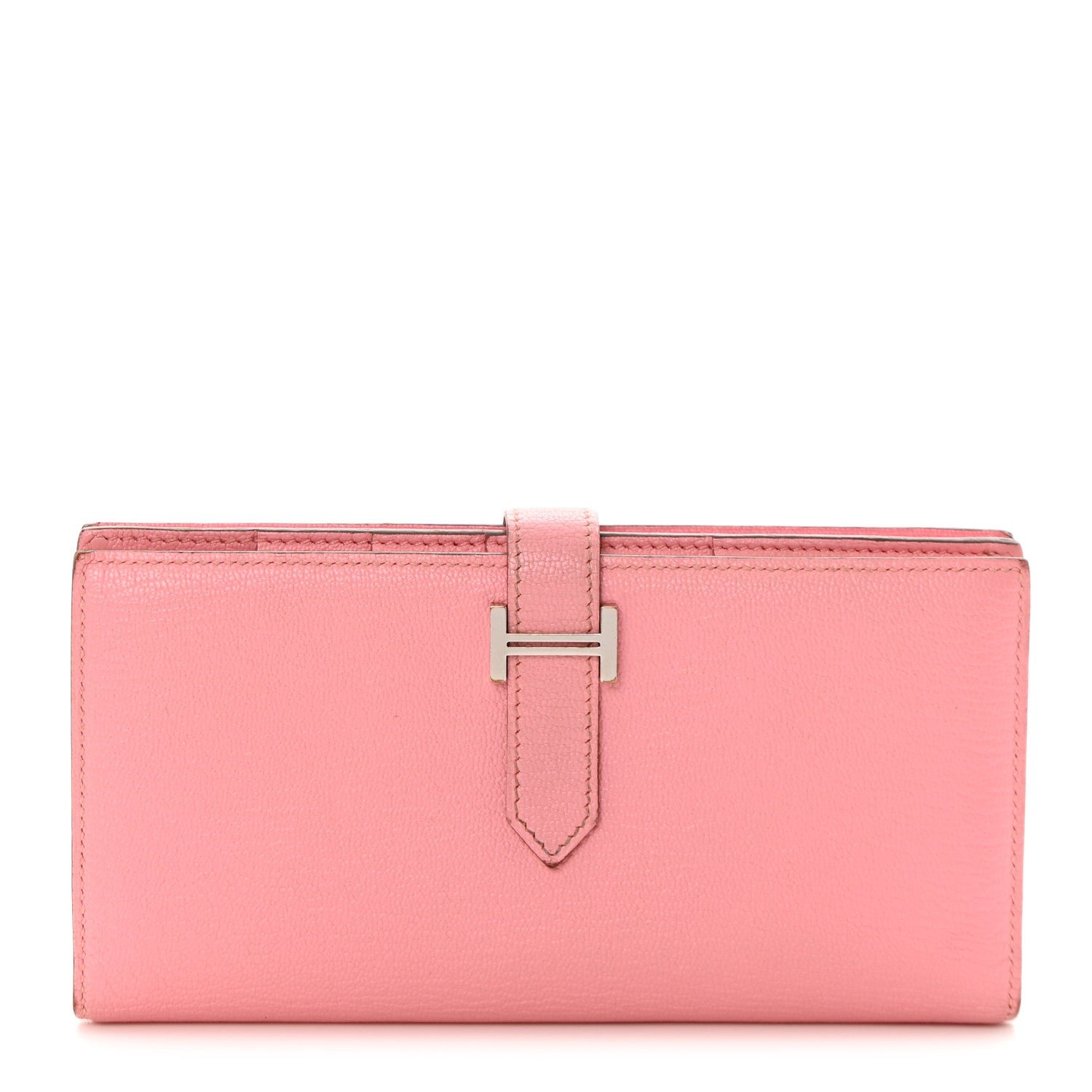 Hermes Chèvre Mysore Bearn Gusset Wallet 5P Pink