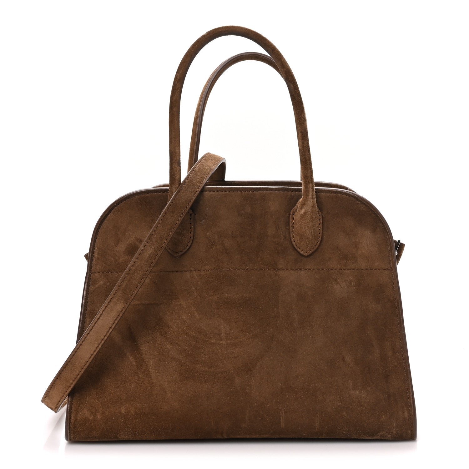 The Row Suede Soft Margaux 10 Bag Desert