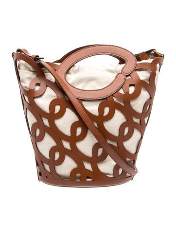Leather Logo Chain-Link Tote