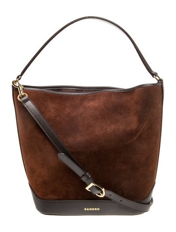 Sandro Suede Top Handle Bag