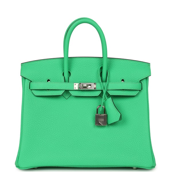 Hermes Birkin 25 Vert Comics Togo Palladium Hardware