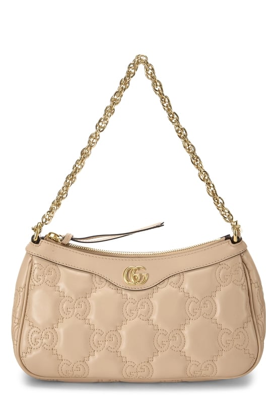 Pink Embossed GG Matelassé Chain Shoulder Bag