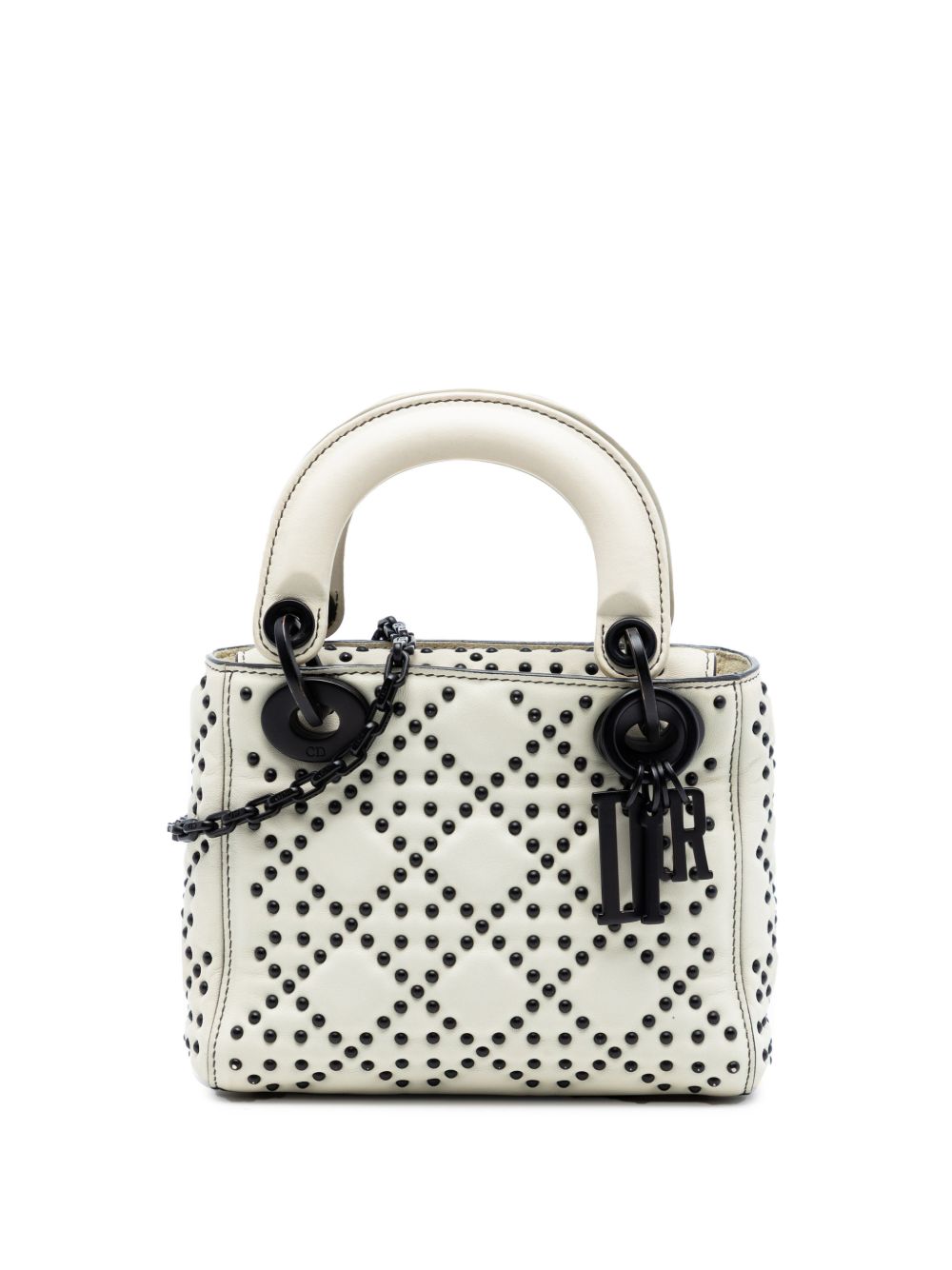 2018 Mini Lambskin Cannage Studded Supple Lady Dior satchel