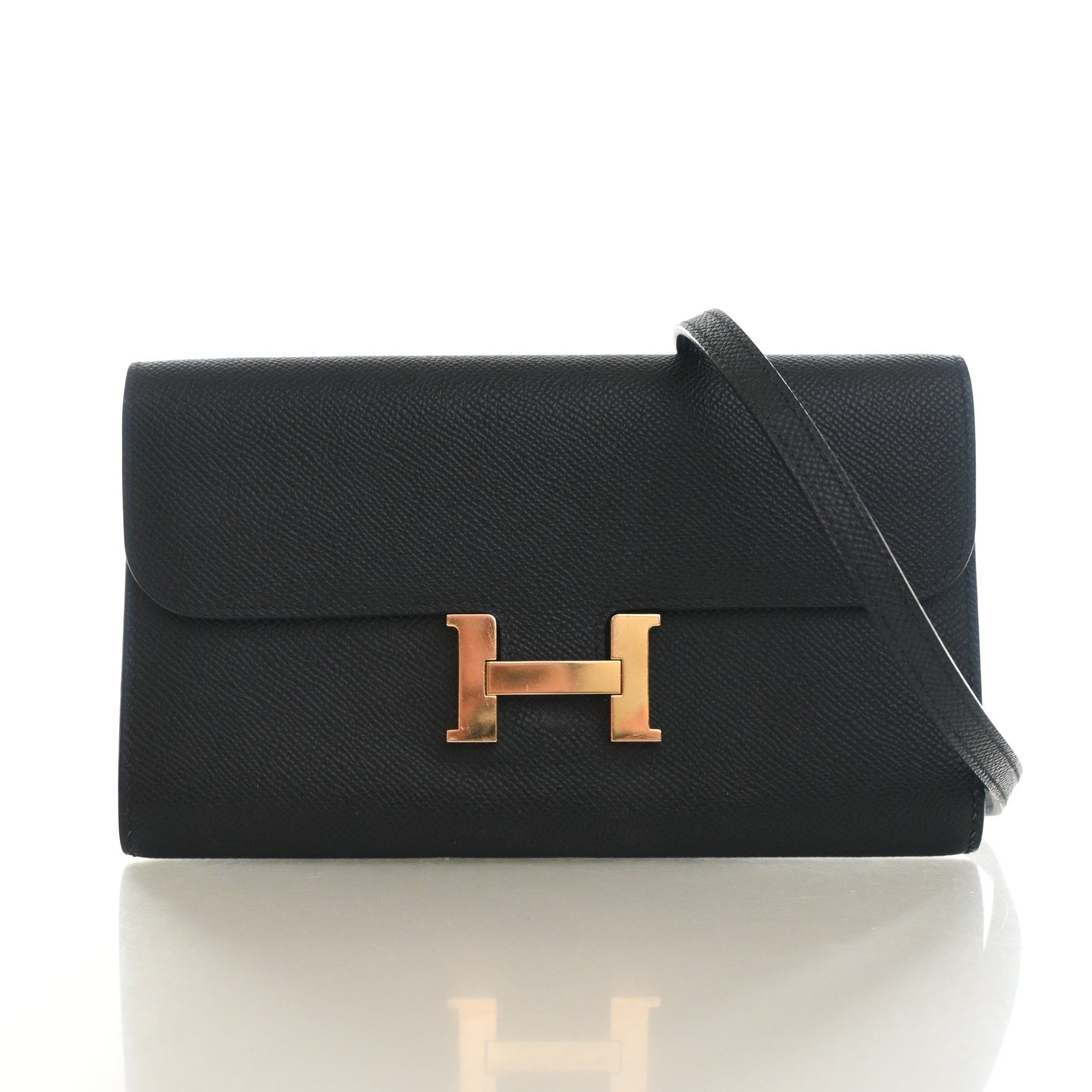 Hermes Noir Epsom Constance To Go Wallet