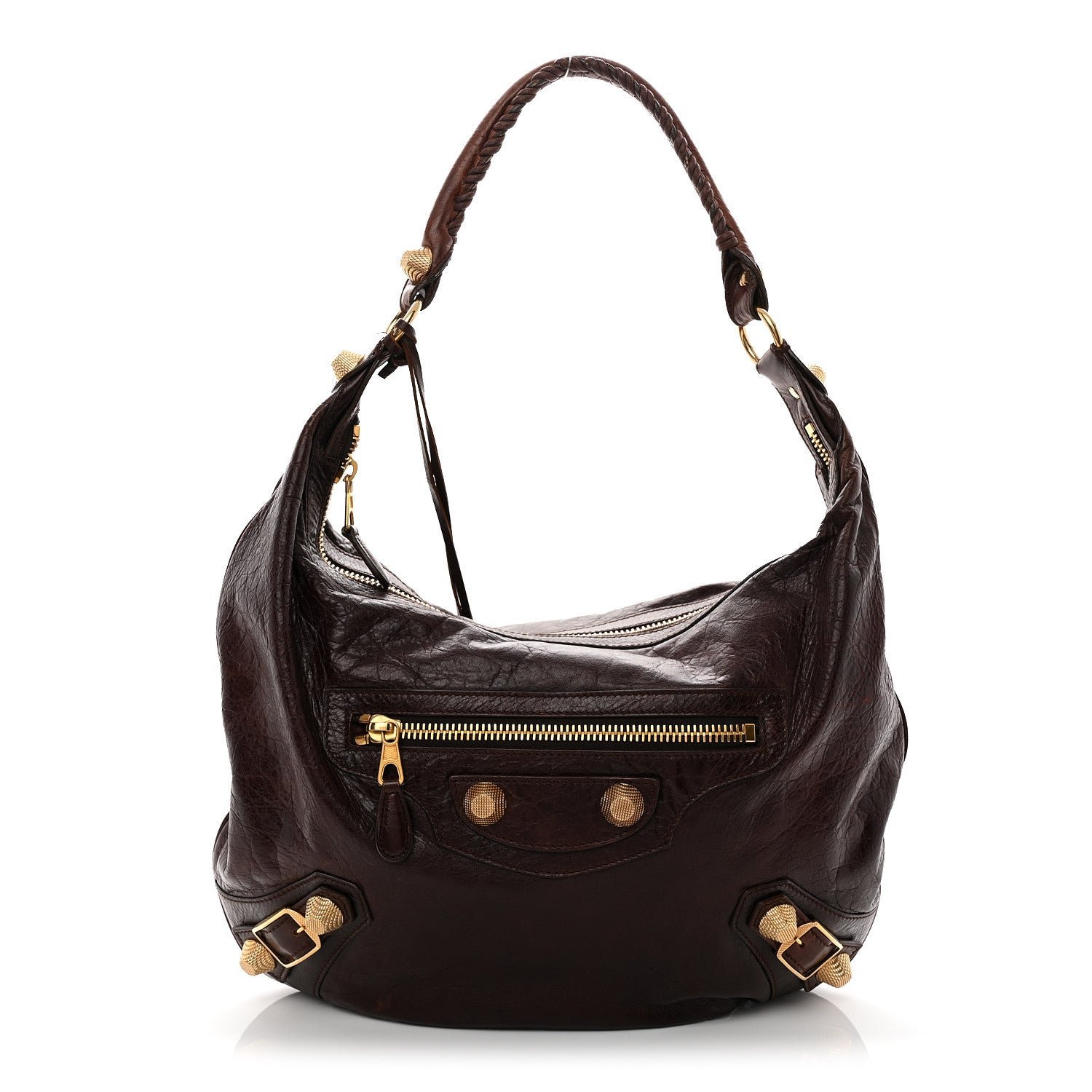 Balenciaga Chevre Giant 21 Gold Hardware Hobo Mogano