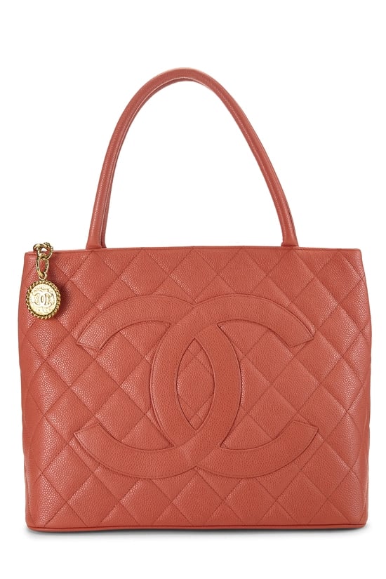 Pink Quilted Caviar Medallion Tote