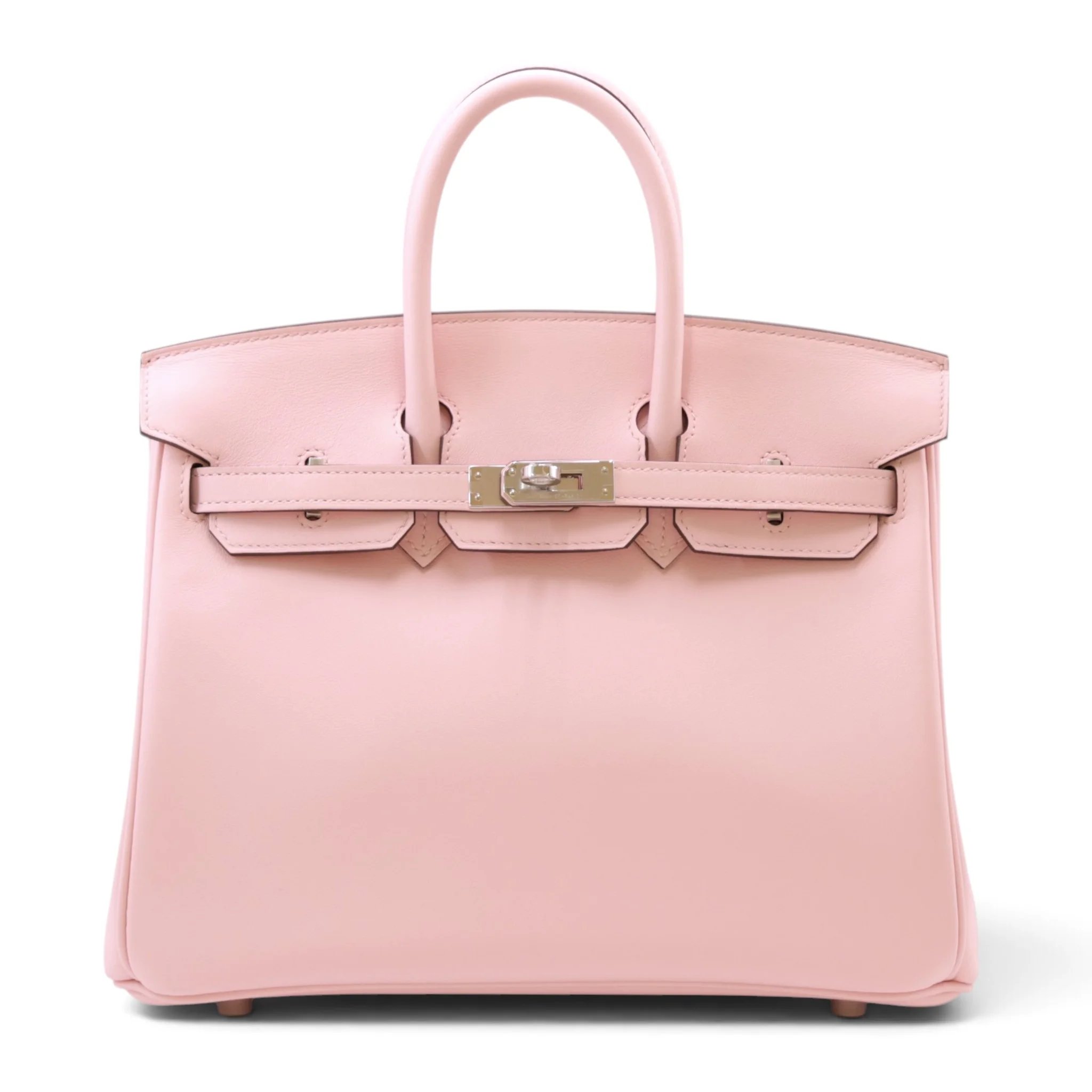 Excellent ( Rank SA ) HERMÈS Birkin 25 Rose Sakura (3Q) Swift Palladium hardware W (2024)