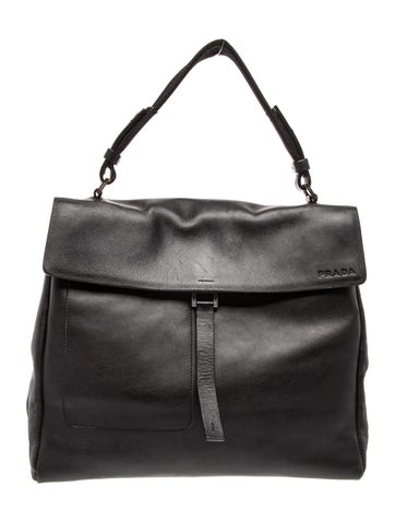 Vitello Leather Top Handle Bag Vintage
