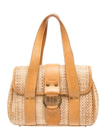 Raffia Top Handle Bag