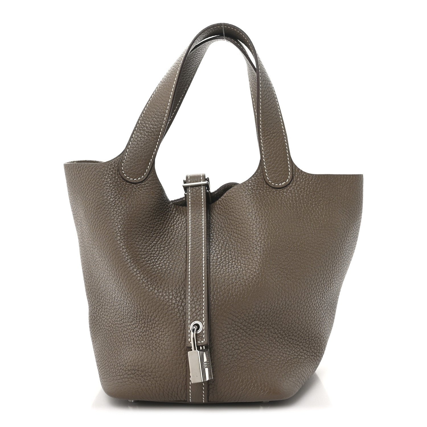 Hermes Taurillon Clemence Picotin Lock 18 PM Etoupe