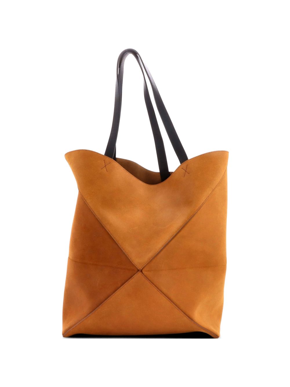 Puzzle Fold Suede Large tote bag