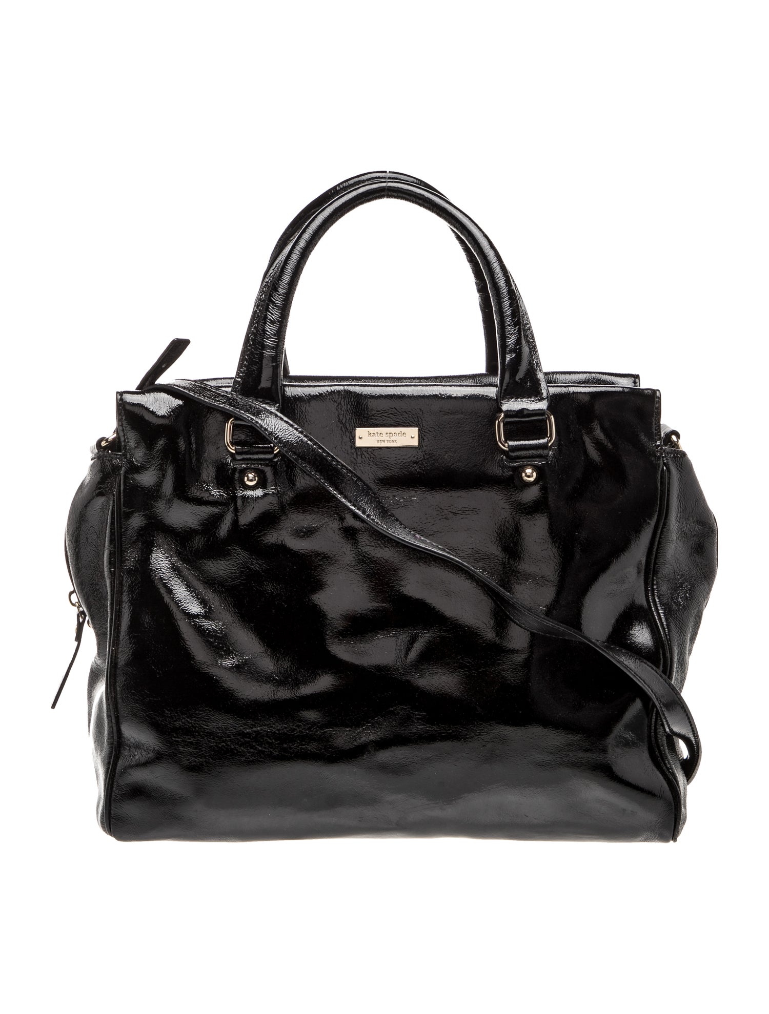 Patent Leather Top Handle Bag