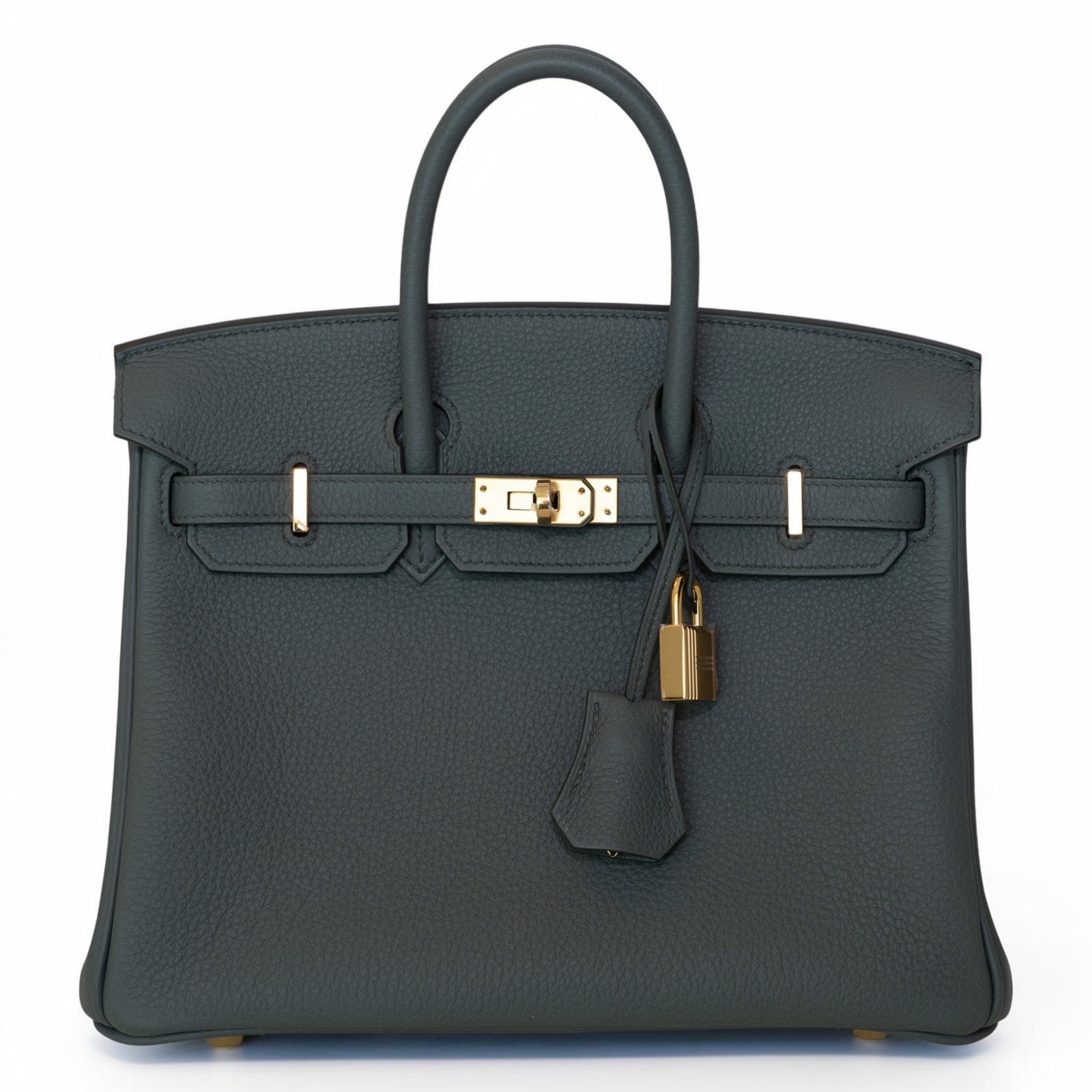 Hermes Hermès Birkin 25 Retourne Vert Amande Togo Gold Hardware