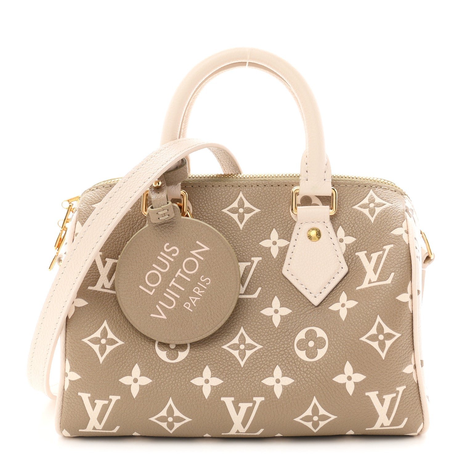 Louis Vuitton Empreinte Monogram Spring in the City Speedy Bandouliere 20 Kaki Beige Cream