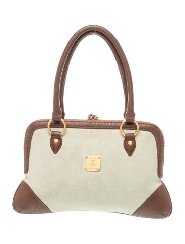 MCM Jacquard Top Handle Bag