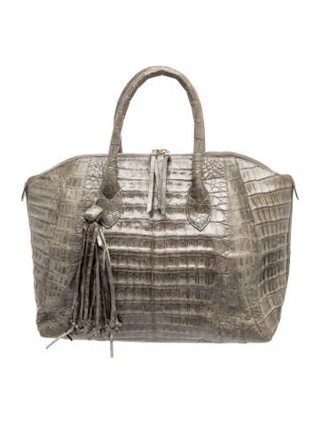 Crocodile Top Handle Bag