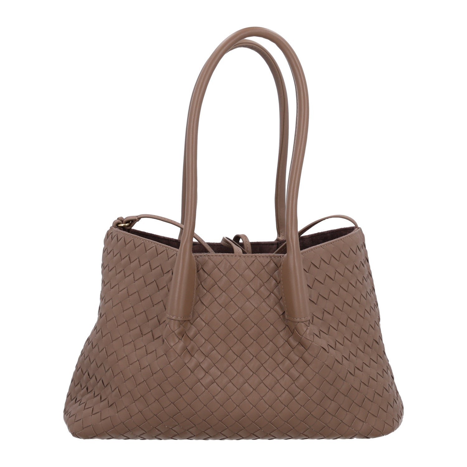 Bottega Veneta Calfskin Intrecciato Medium Pinacoteca Reversible Tote Pinecone Fondant