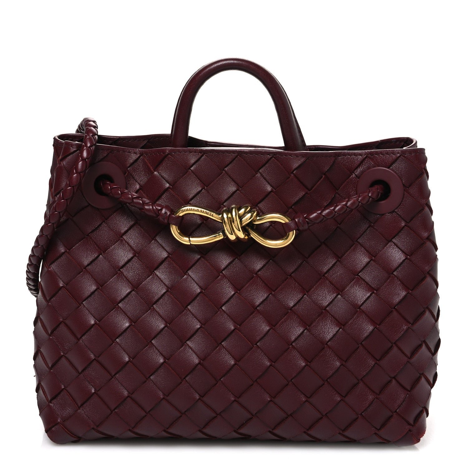 Bottega Veneta Nappa Intrecciato Small Andiamo Shoulder Bag Barolo