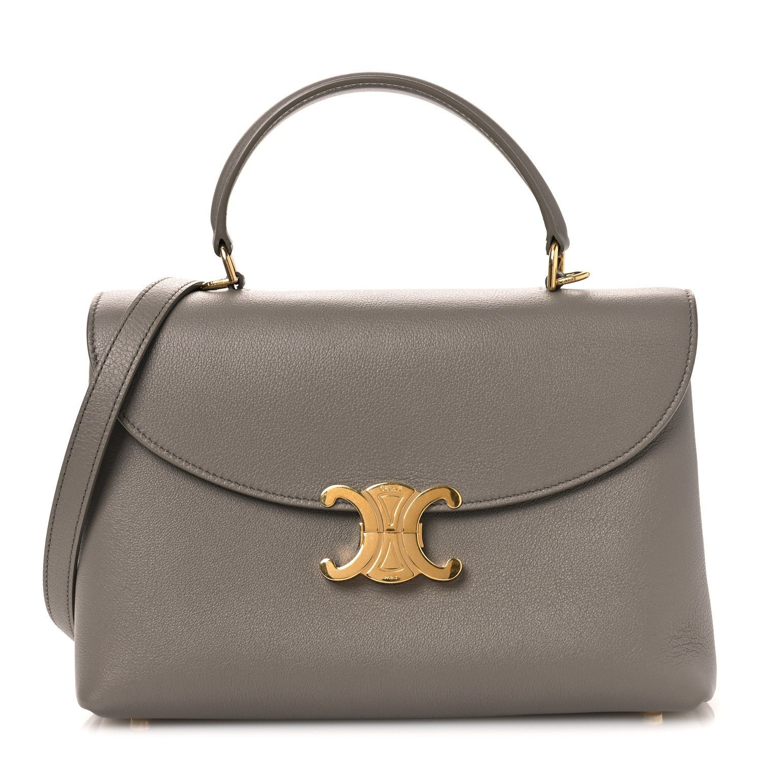 Celine Supple Calfskin Medium Nino Cloudy Grey Pebble