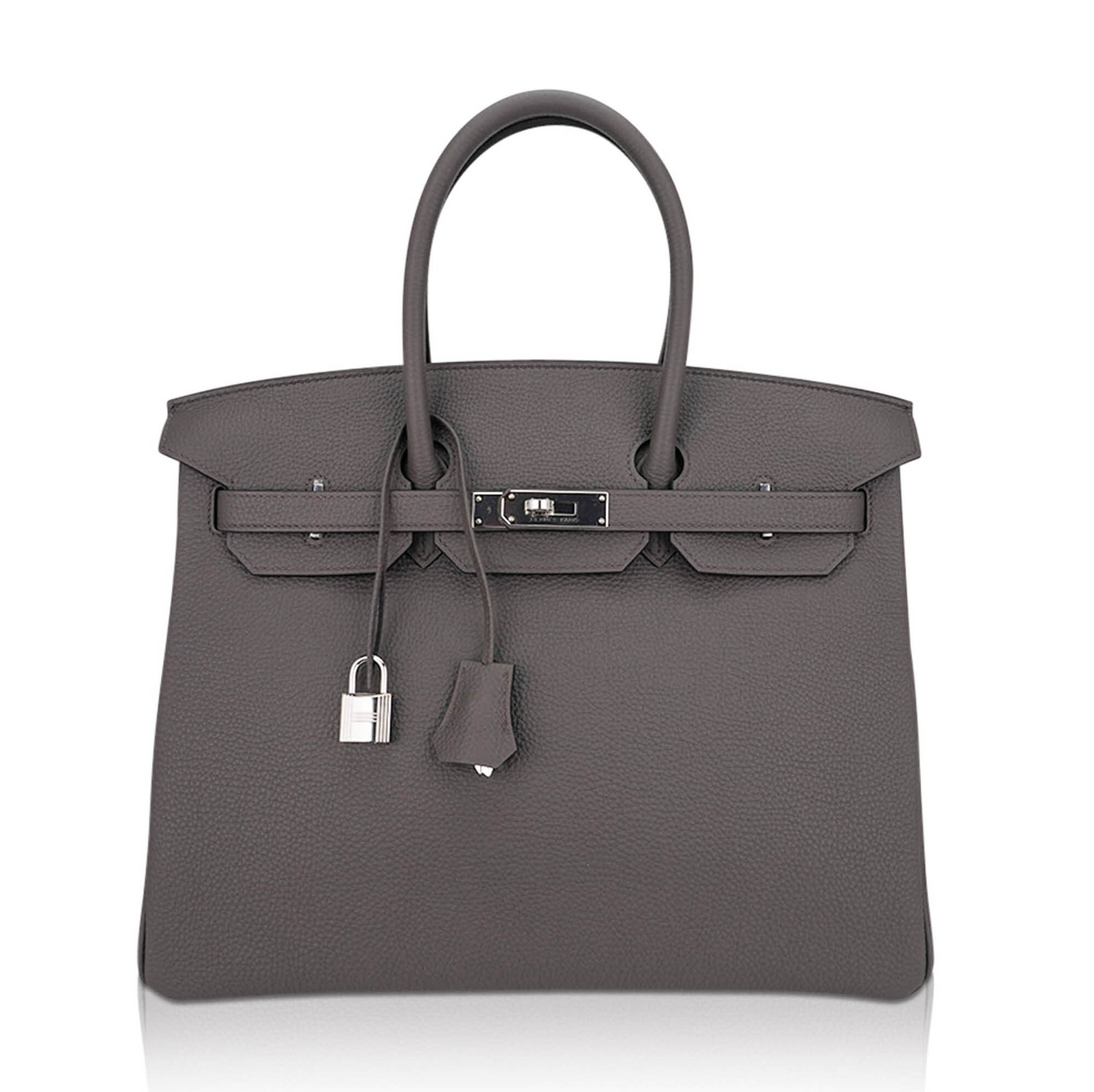Hermes Hermes Birkin 35 Bag Etain Togo Leather with Palladium Hardware