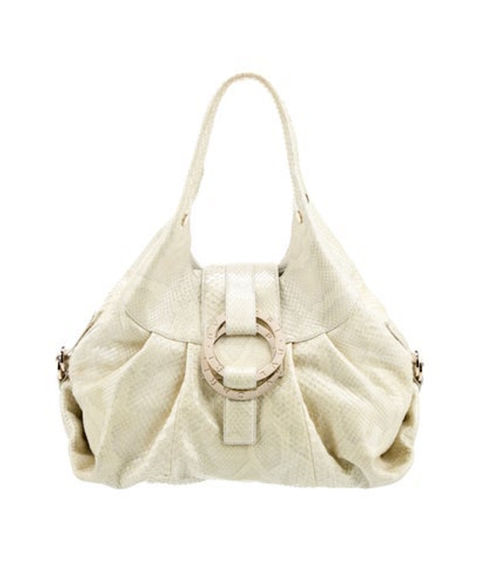 Bvlgari Snakeskin Top Handle Bag
