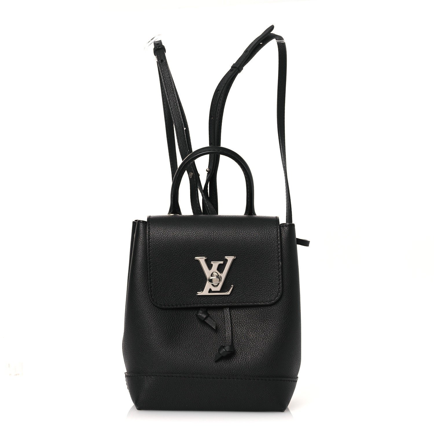 Louis Vuitton Calfskin Lockme Mini Backpack Black