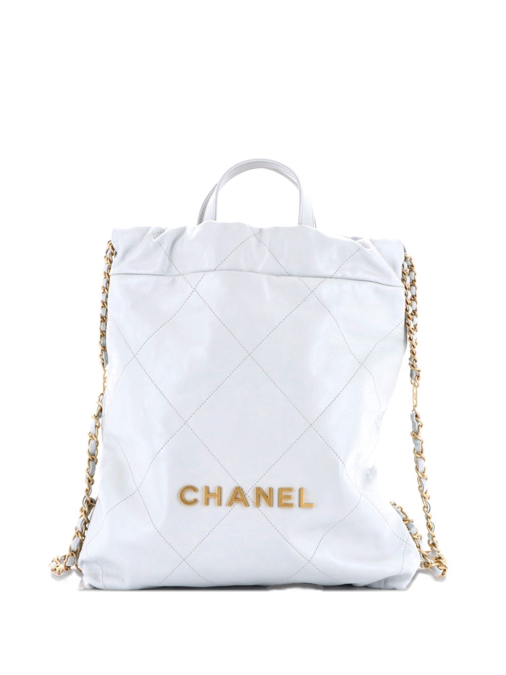 22 Chain Quilted Calfskin Medium backpack