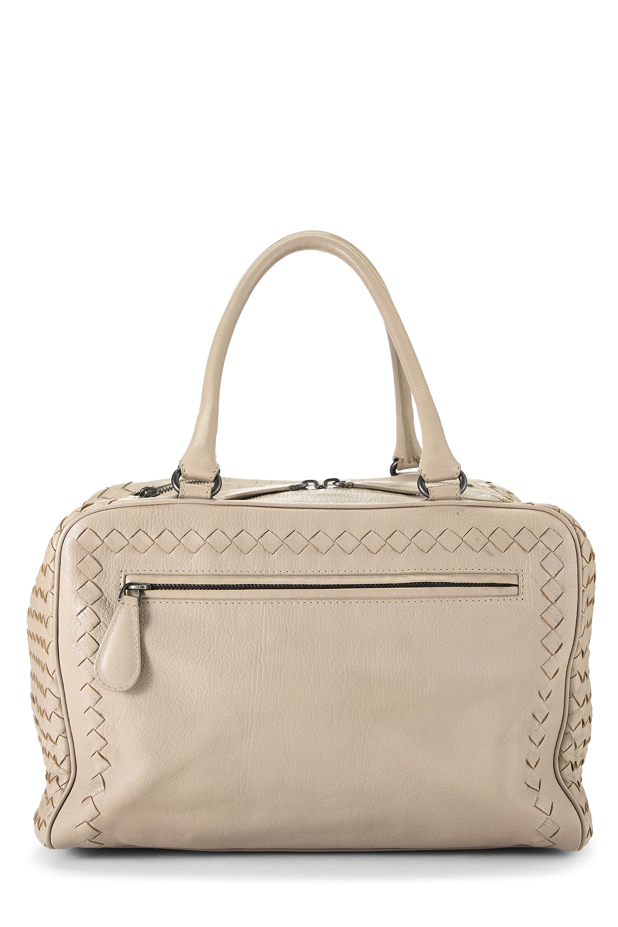 Bottega Veneta Grey Intrecciato Brera Bag Medium