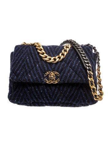 Large Tweed 19 Flap Bag