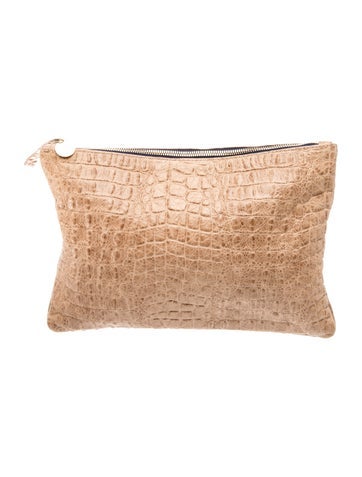 Embossed Leather Clutch