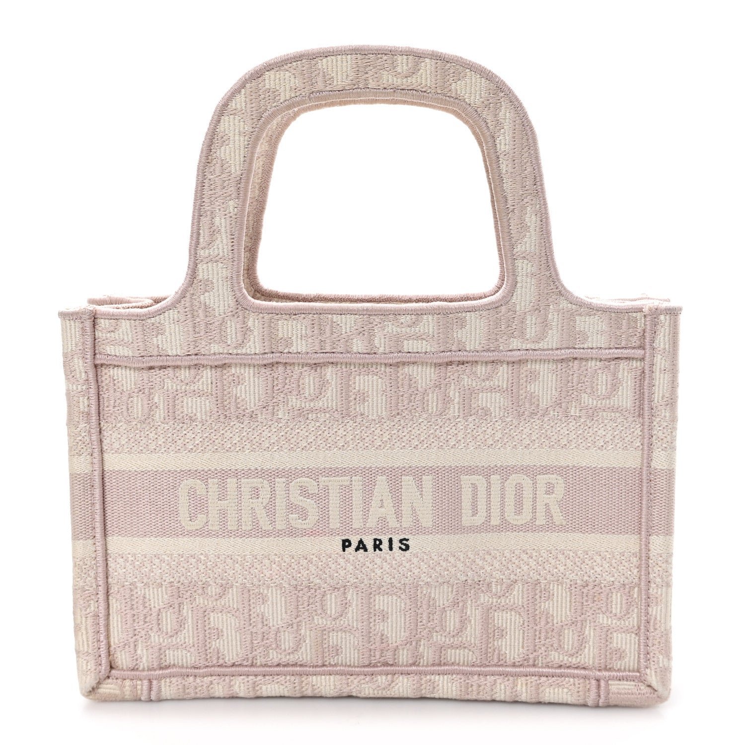 Christian Dior Oblique Mini Book Tote Rose Des Vents Multicolor