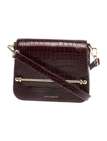 Strathberry Embossed Leather Ace Mini