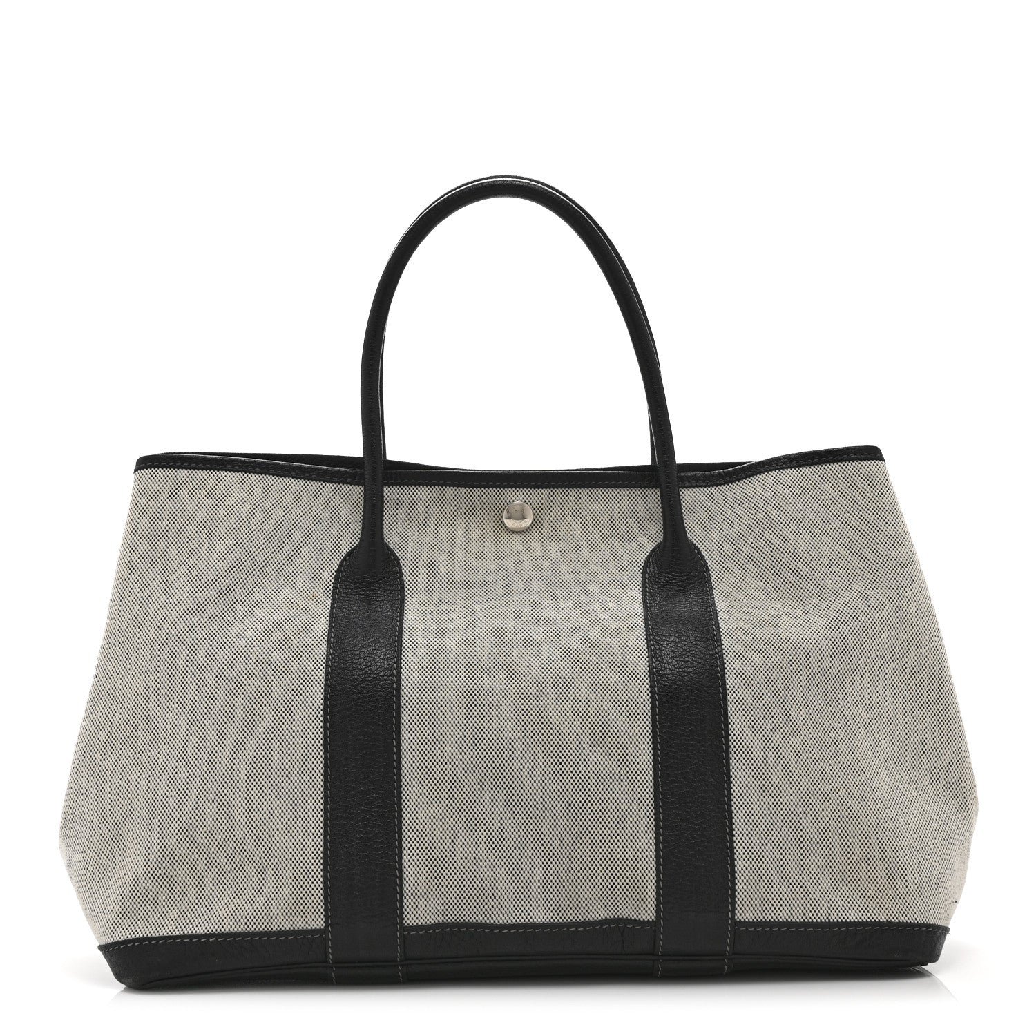 Hermes Hermes Toile Negonda Garden Party 36 MM Tote Black Ecru