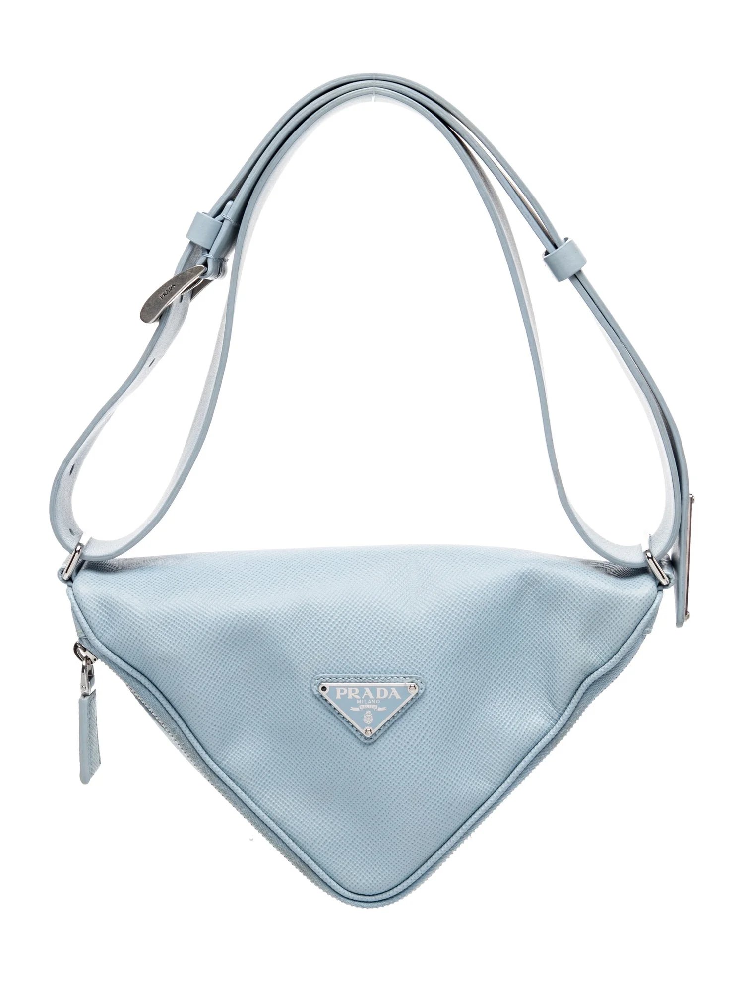 Saffiano Leather Triangle Medium