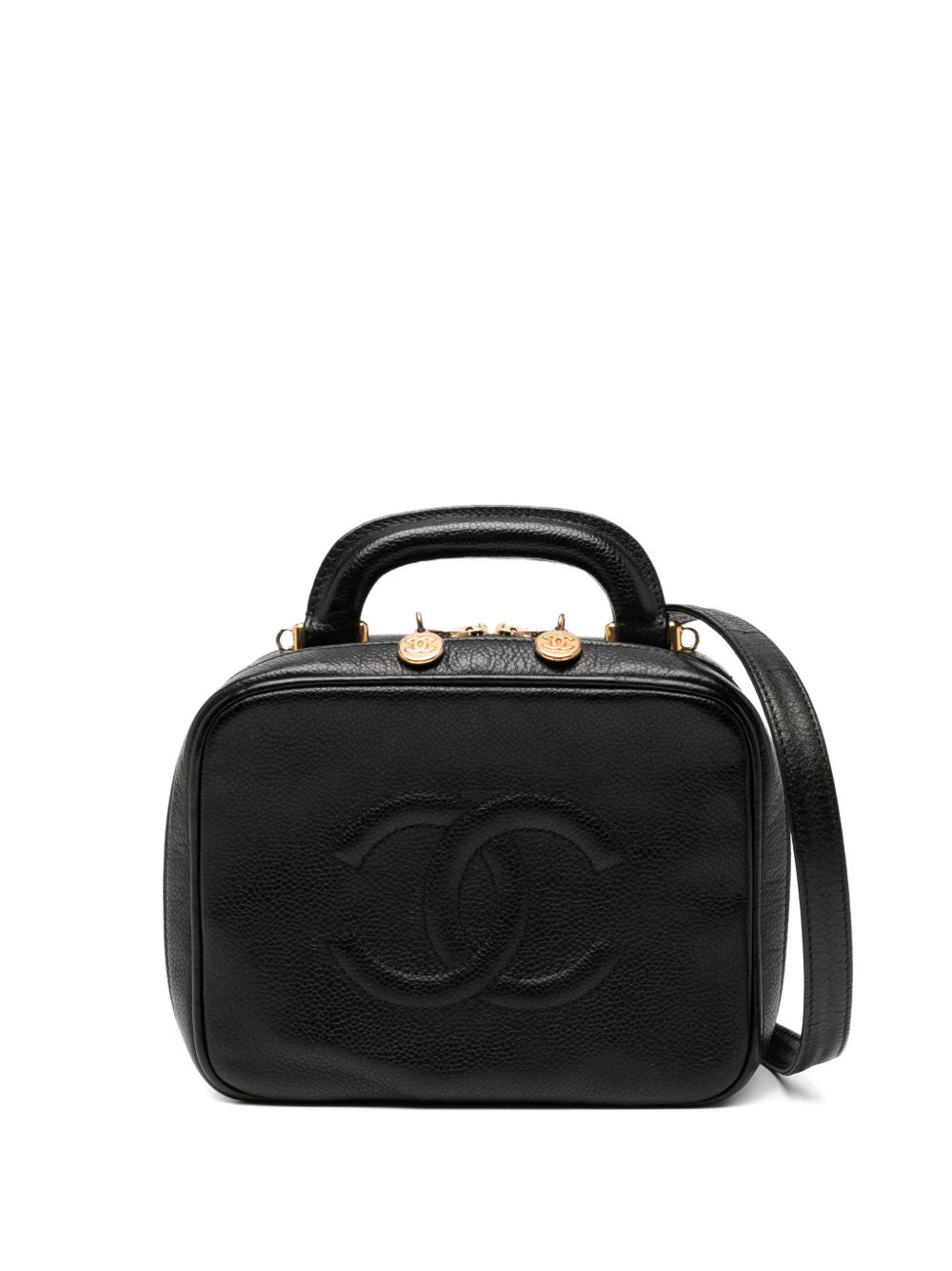 Black Caviar "Lunch Box" Vanity Timeless Logo Bag