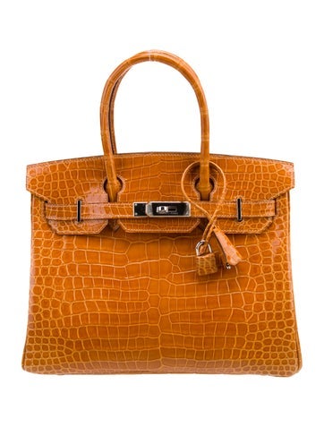Hermes 2004 Shiny Porosus Crocodile Birkin 30