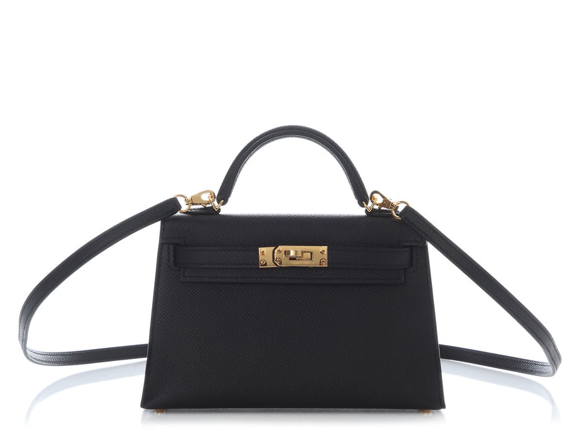 Hermès Mini Black Epsom Kelly 20