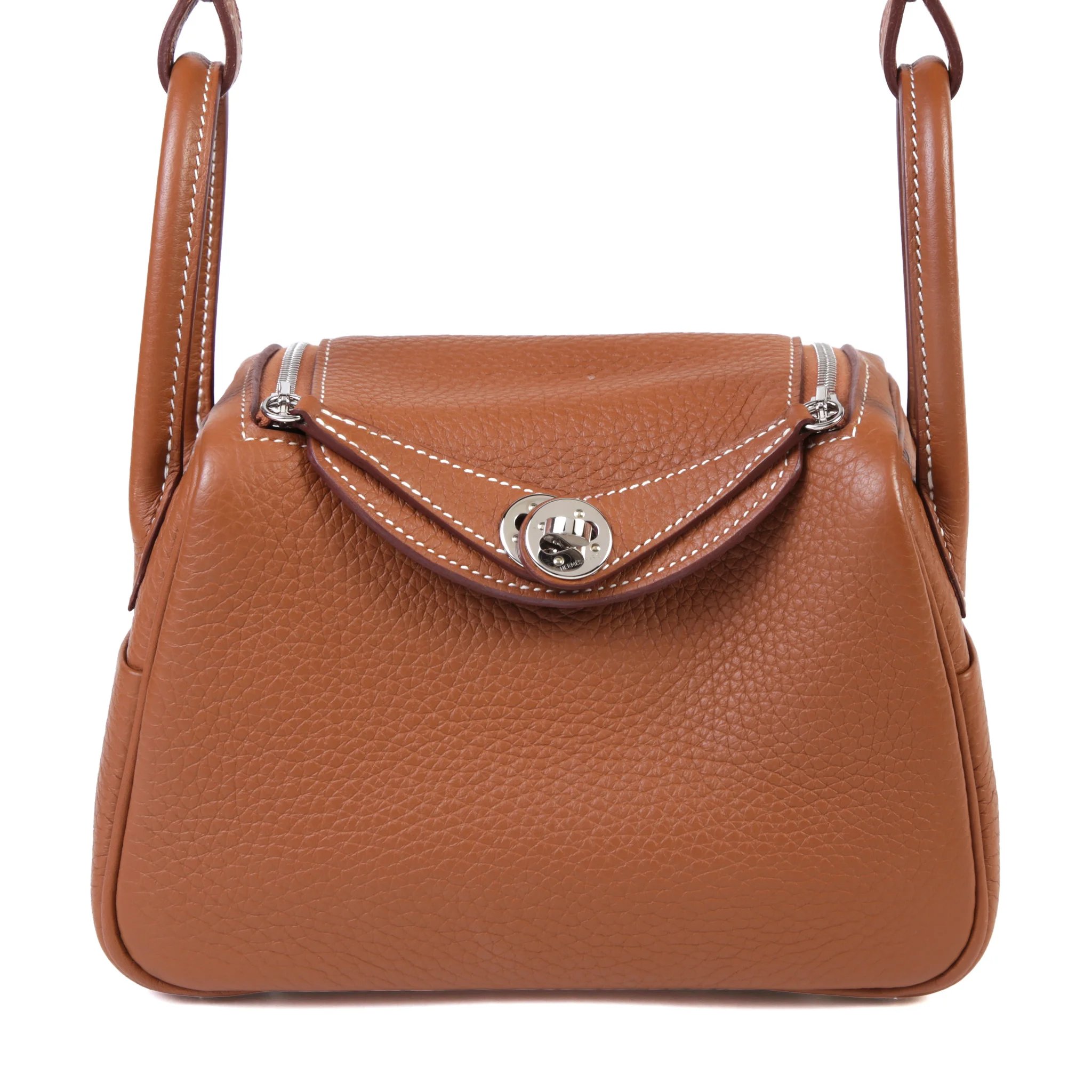 Very Good ( Rank A) HERMÈS Mini Lindy II Gold (37) Clemence Palladium hardware K (2025)