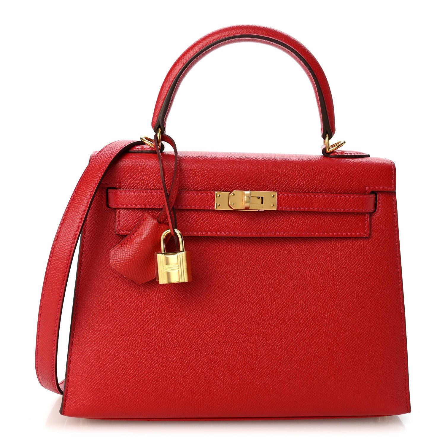Hermes Epsom Kelly Sellier 25 Rouge Casaque