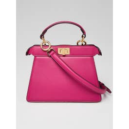 Fendi Fendi Pink Leather Petite Peekaboo Iseeu Satchel Bag 8BN335