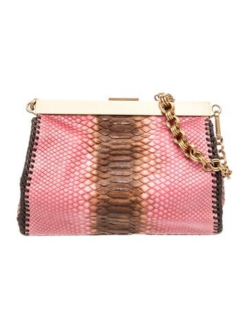 Enameled Metal Triangle Shoulder Bag