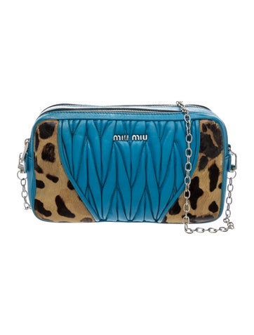 Leather Animalier Matelasse Camera Bag