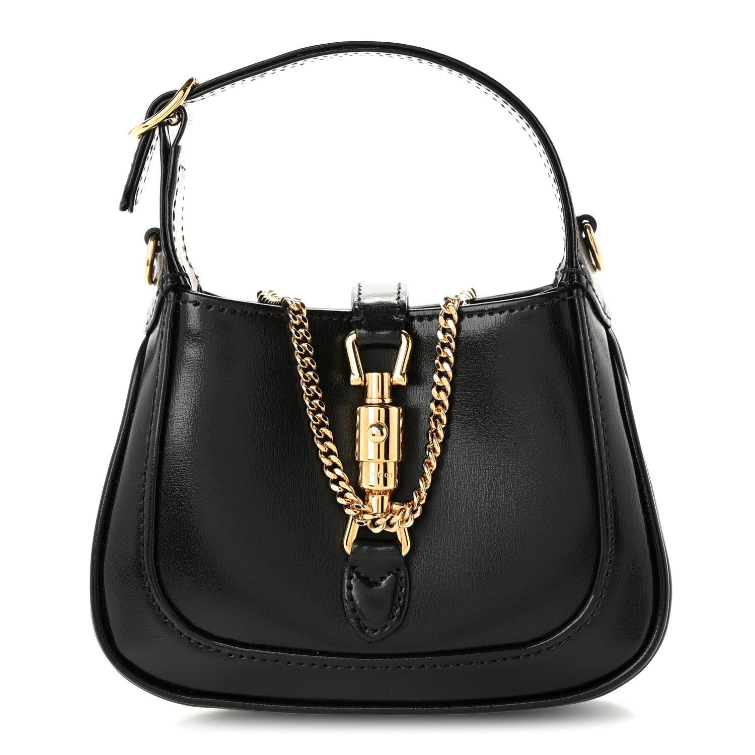 Gucci Boarded Dyana Lux Calfskin Nano Jackie 1961 Hobo Black