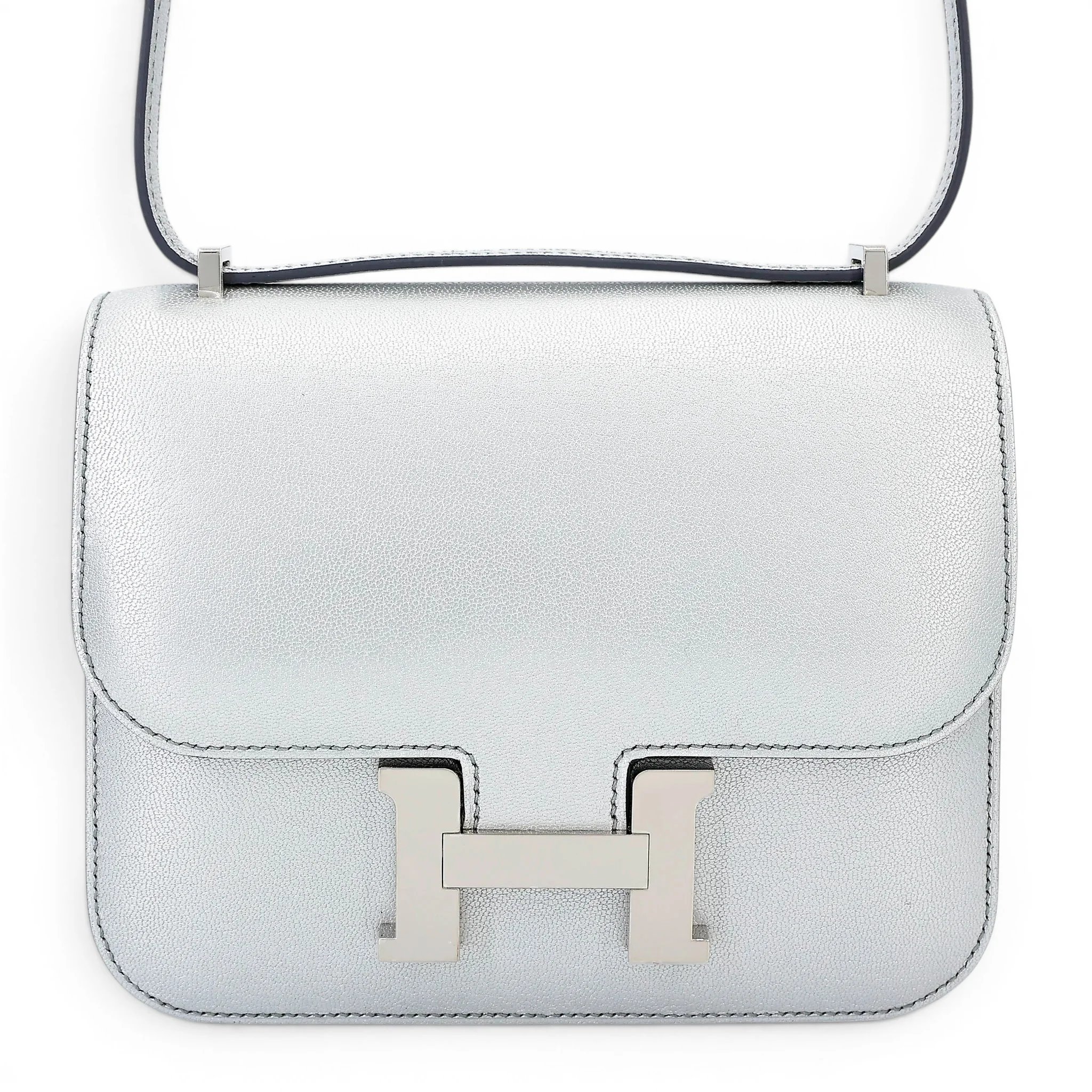 Brand New ( Rank N ) HERMÈS Constance Mini Argent (05) Chamkilight Palladium hardware K (2025)