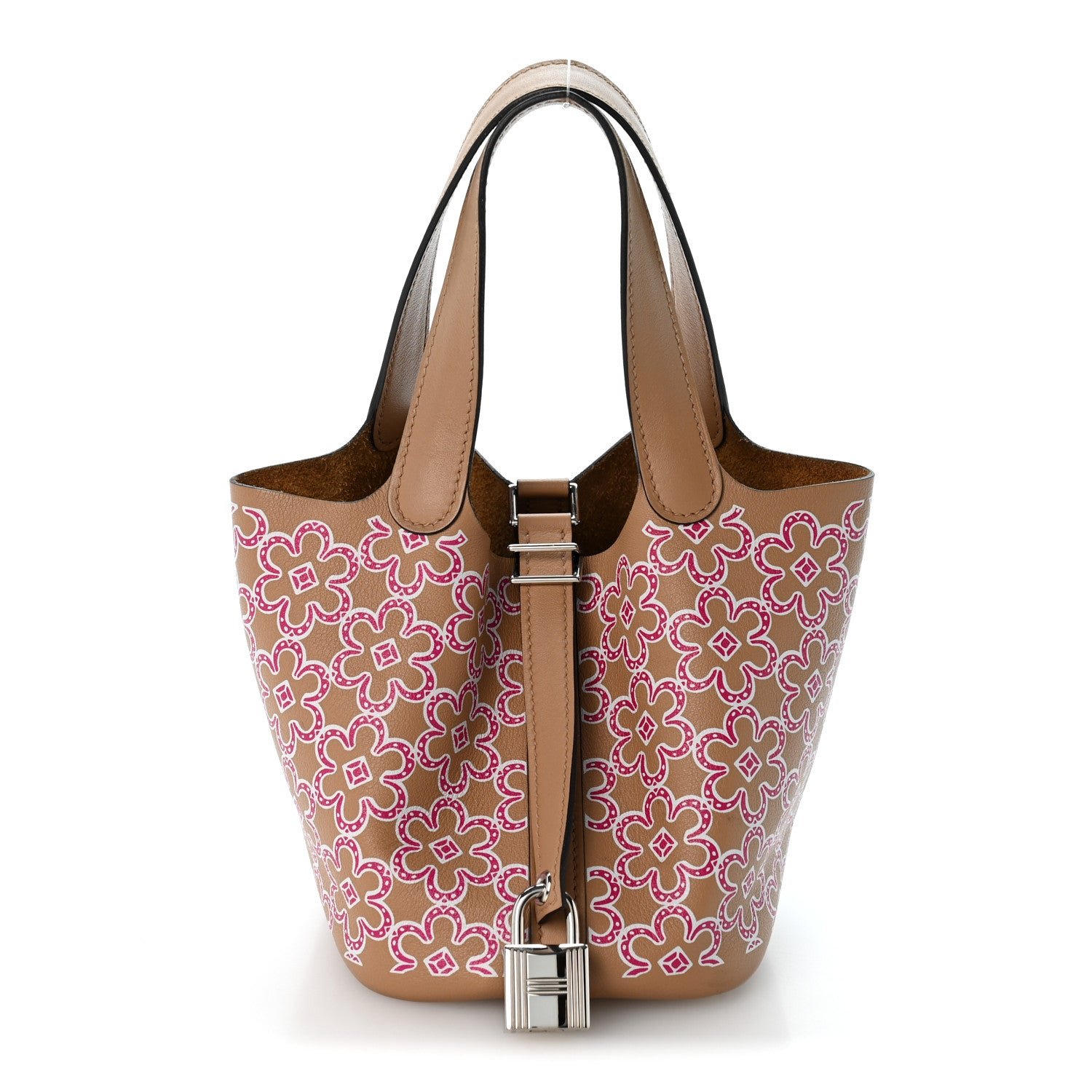 Hermes Swift Micro Lucky Daisy Picotin Lock Chai Rose White