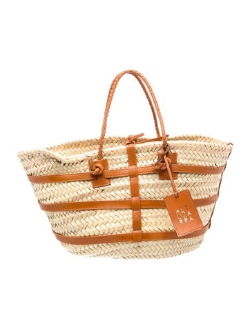 Straw Top Handle Bag