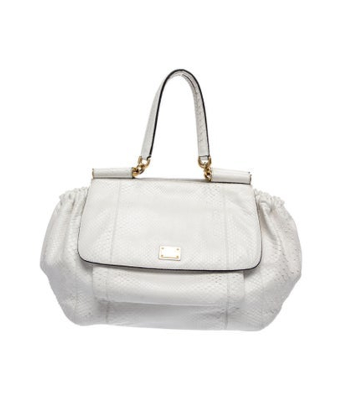 Dolce & Gabbana Gabbana Snakeskin Top Handle Bag